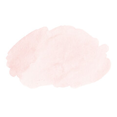 Abstract watercolor background image with a liquid splatter of aquarelle paint, isolated on white. Pink tones
