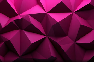 Fototapeta premium Pink Polygonal Surface with Triangular Pyramids. . AI Generated