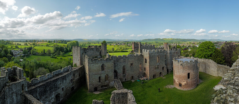 view of Ludlow Castle and surrounds