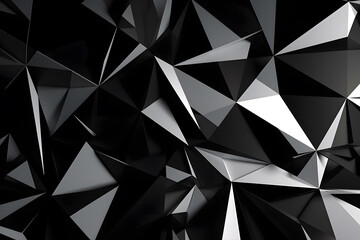 A minimalistic abstract background consisting of intersecting lines and angles in shades of black and white. Order and sophistication. Generative AI