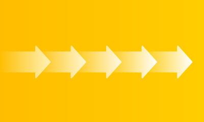 Business presentation arrows template yellow background. Vector illustration.