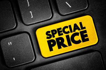 Fototapeta premium Special Price text button on keyboard, business concept background