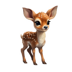 Cute Baby Deer Digital Illustration
