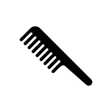 recommend clip art: Comb icon.Flat silhouette version.