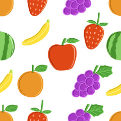 Fruits pattern seamless background. Can be used for wallpaper, shirt design, t shirt design, fabric design, etc.