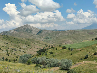 Obraz premium landscape with mountains and blue sky
