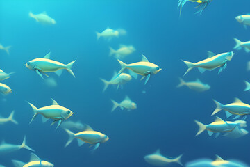 Obraz premium fish in the sea. Generative AI