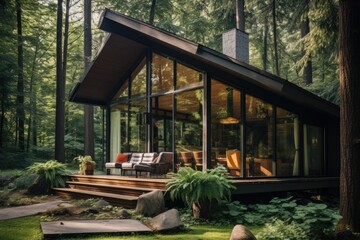 Cozy self contained house in the summer forest.