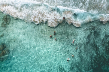 water on the beach