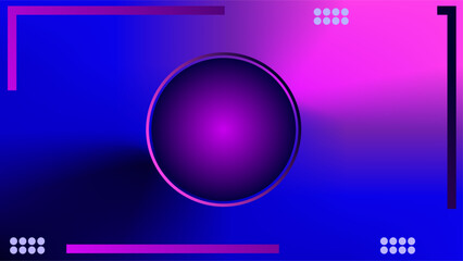 Twilight gradient orb placeholder over blue and pink background