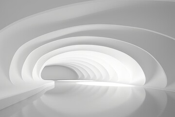 Creative Modern Industrial Concept. Abstract Minimal Design of a white empty room.