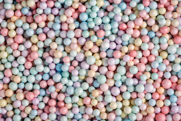 Pastel multicolored balls as background and texture