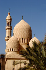 The domes of Abu al-Abbas al-Mursi Mosque, Alexandria, Egypt, .