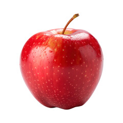 A red apple on transparent background Remove png created with Generative AI, Clipping Path