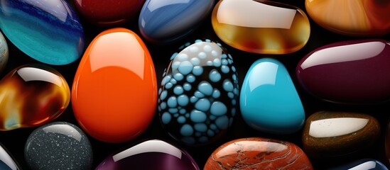 Illustration of  stone pebble background, AI Generated