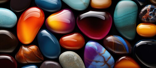 Illustration of  stone pebble background, AI Generated