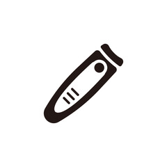 Nail clipper icon.Flat silhouette version.