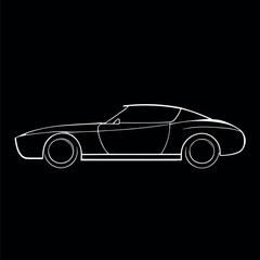 Obraz na płótnie Canvas Car vector icon isolated side view, logo