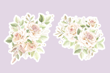 soft roses  Stickers Collection illustration