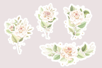 soft roses  Stickers Collection illustration