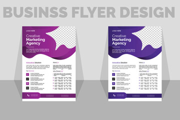 Corporate creative colorful business flyer template design set, modern business flyer template, abstract business flyer and creative design, editable vector template design, Multipurpose Flyer Layout

