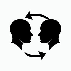 Empathy Icon. Symbol of Ability to Understand and Share Feelings of Another - Vector.   