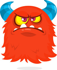 Funny cartoon flying monster. Halloween vector illustration. Great for package or party decoration