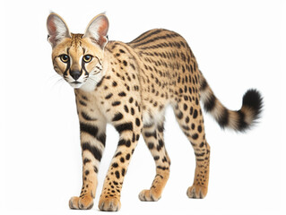 Obraz premium サーバル 白背景 AI生成画像 ジェネレーティブAI