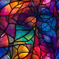 Seamless pattern, colorful, beautiful shapes