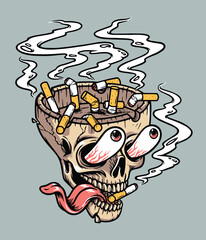 cigarettes for your head illustration