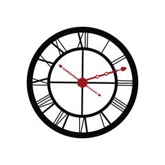Clock vector or illustration design.circle clock design