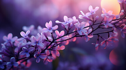 Enchanting Lilac Branch with Bokeh Background
