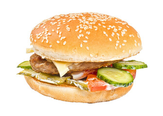 hamburger isolated on white
