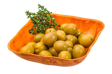 Green gigant olives
