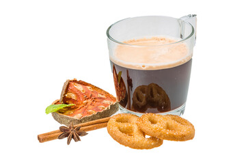 Dutch cookies with coffee