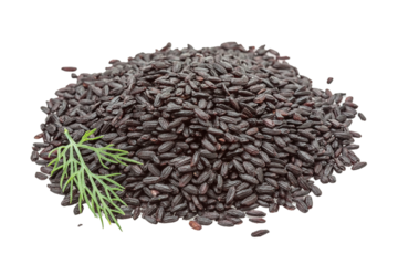 Black rice heap