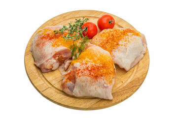 Raw chicken thigh