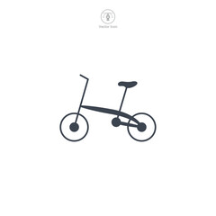 Fototapeta na wymiar Bicycle icon symbol vector illustration isolated on white background
