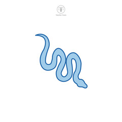 Fototapeta premium Snake icon symbol vector illustration isolated on white background
