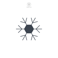 Snowflake icon symbol vector illustration isolated on white background