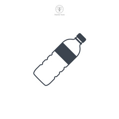 Water Bottle icon symbol vector illustration isolated on white background