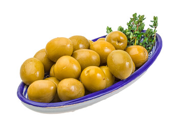 Green gigant olives