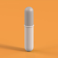 Monochrome Bottle on Orange Background, 3d Rendering