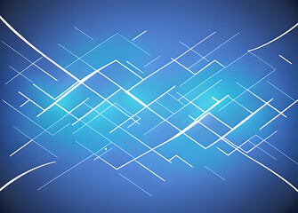 Obraz premium Modern blue banner background with abstract meteor spot light Abstract techno,gradient,Generative AI