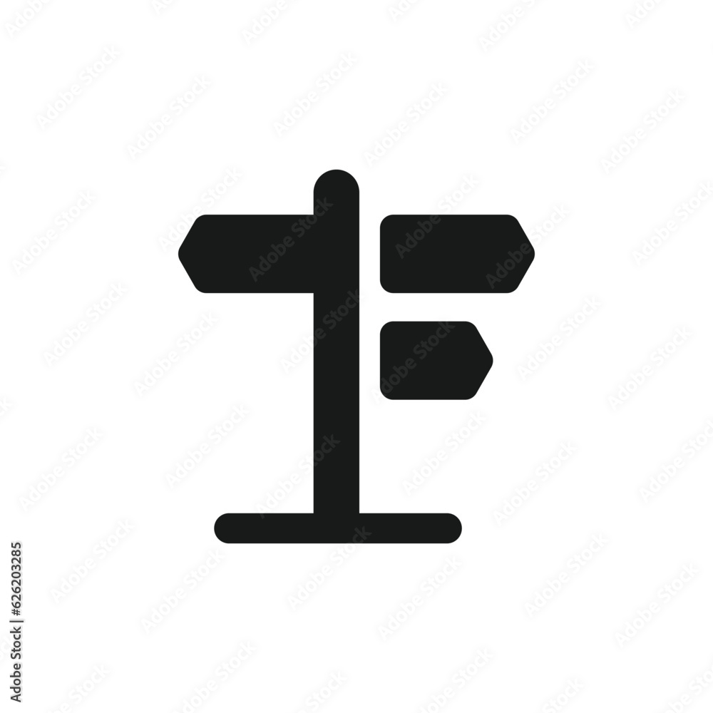 Aufkleber signpost related vector line icons. vector illustration direction icon isolated on a white backgroun