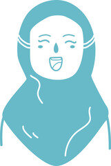 empowered muslim woman design illustration