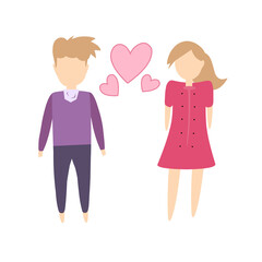 Valentine day couple character