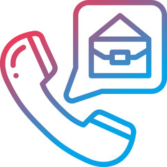 telecommunication gradient line icon