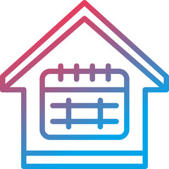 quarantine gradient line icon