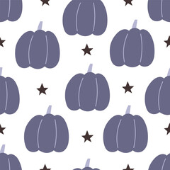 Autumn seamless pattern with cartoon pumpkins. season. nature theme. Design for fabric, print, textile, wrapping paper